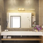 Modern Gold LED Wall Lamp – Bathroom Mirror Lighting with Touch Switch for Bedroom, Living Room and Makeup Lighting