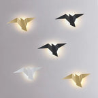 Nordic LED Bird Wall Lamp – modern wall lighting for bedroom, living room, stairs and nightstand – up & down lighting, iron shade, mains powered