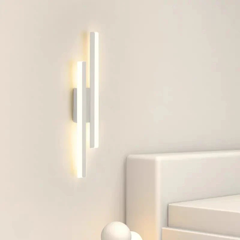 Modern LED wall lamp with copper pipe and acrylic shade