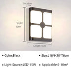 Modern LED outdoor wall lamp - Waterproof garden wall light, wall light for hallway, balcony, and entrance decoration