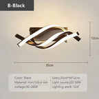 Modern LED ceiling lamp – Minimalist line lamp for hallway, entrance, corridor, staircase and interior decoration – AC powered, LED bulb included