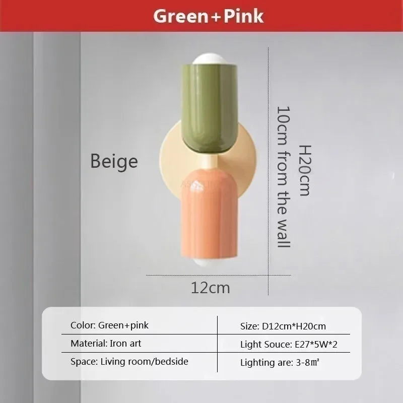 Nordic LED Wall Lamps – Modern Minimalist Double Wall Lamp for Living Room, Bedroom, Study and Indoor Decoration