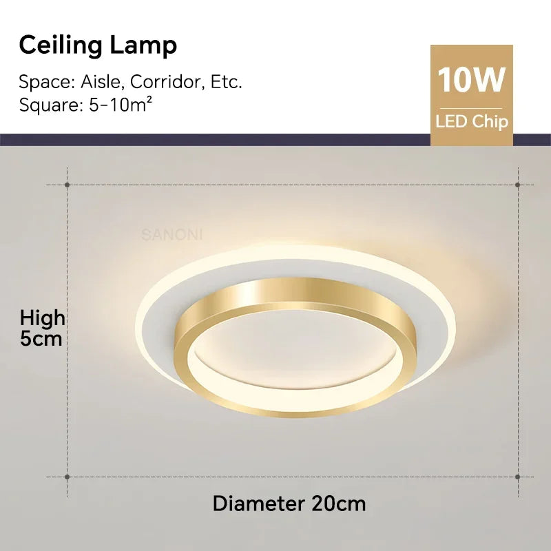 Modern LED ceiling light - Square ceiling lamp for living room, staircase, hallway and more
