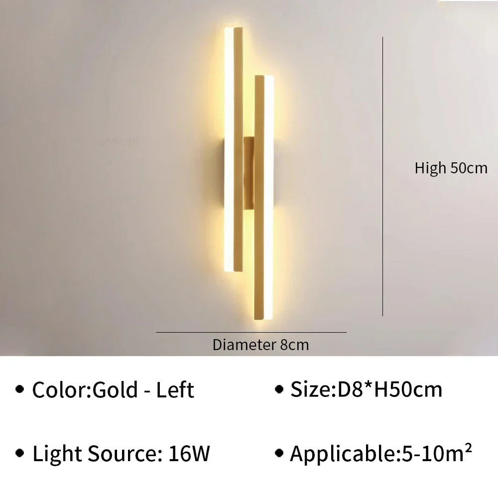 Modern LED wall lamp – Stylish wall lamp for living room, staircase, bedroom, and hallway lighting