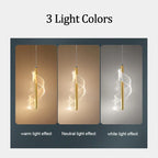 Nordic LED Pendant Lamp – Modern Pendant Lamp for Living Room, Bedroom, Dining Table and Hallway – Golden Acrylic Lamp Shades, Interior Decoration