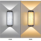Modern waterproof LED outdoor wall lamp - Crystal wall lamp for garden, patio, and door lighting