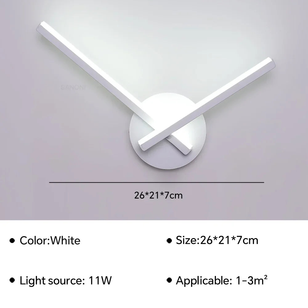 Modern LED Wall Lamp Nightstand Sconces - Interior Lighting Fixture for Living Room, Bedroom, Hotel