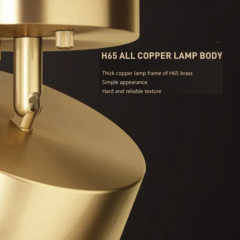 Modern LED Ceiling Light – Scandinavian Copper Design for Bedroom, Living Room, Dining Room, and Hallway