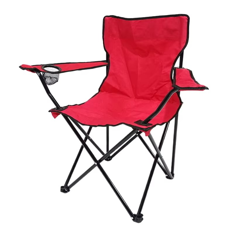 Portable Folding Outdoor Chair with Armrest, Backrest and Cup Holder