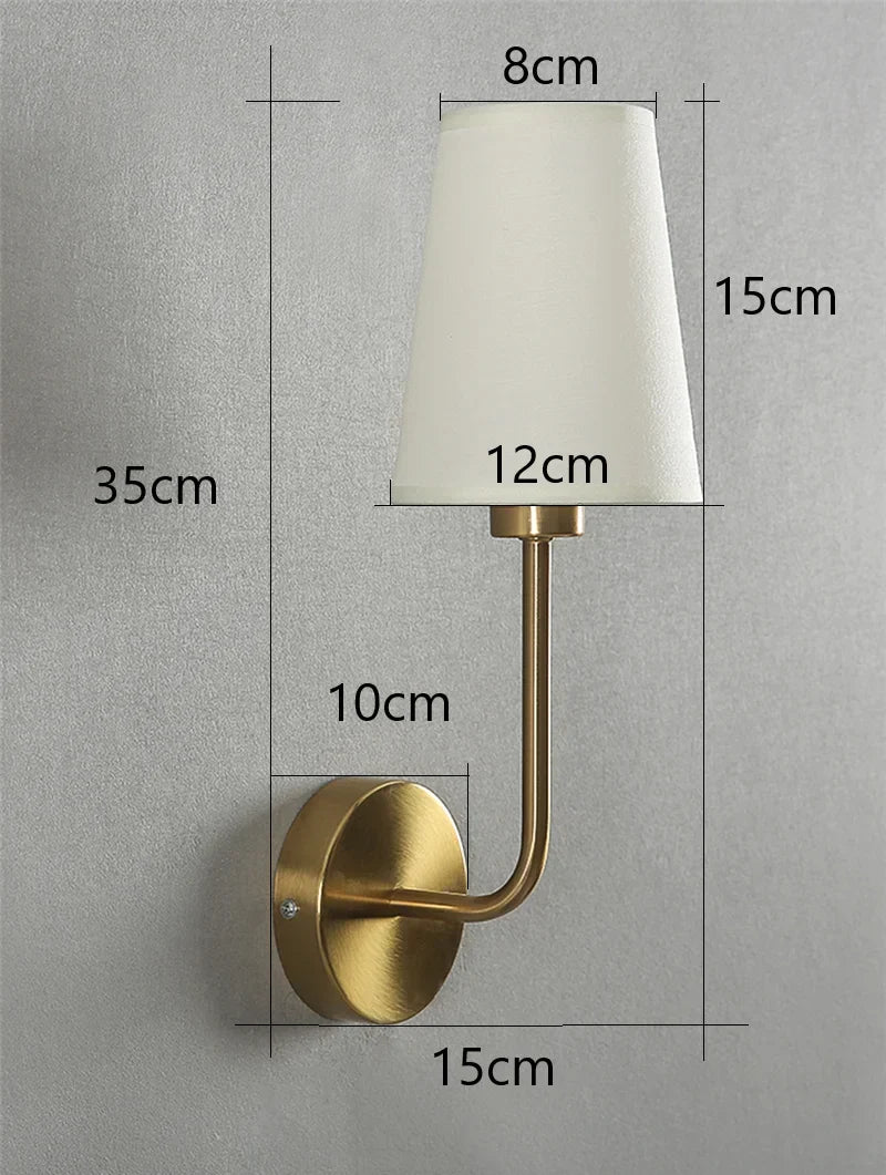 Nordic Minimalism LED Wall Lamp – Modern Linen Lampshade for Living Room, Bedroom and Staircase Decor
