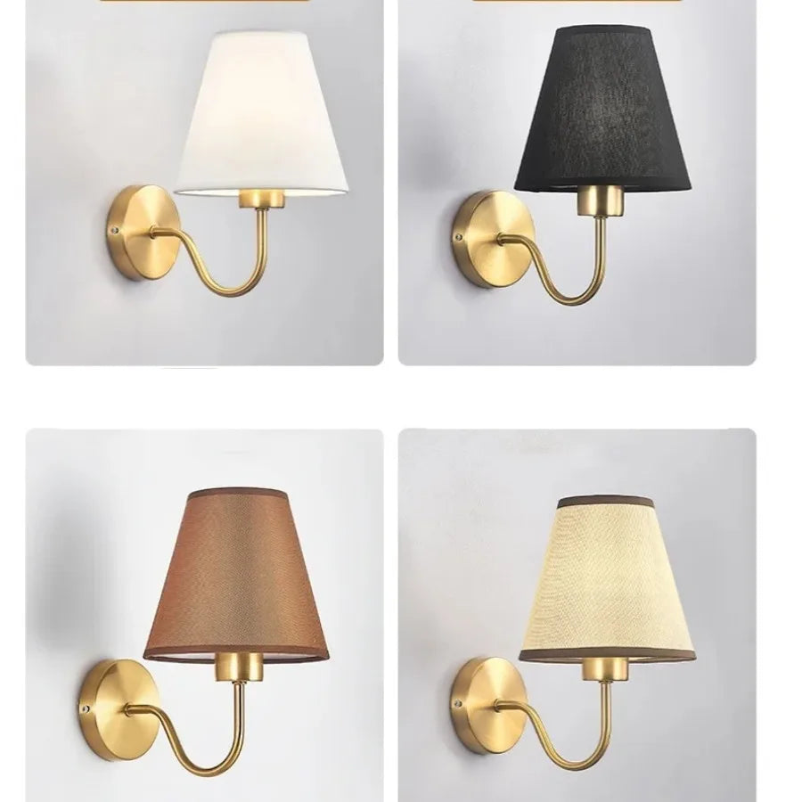 Modern LED Fabric Wall Lamp - E27 Retro Wall Lamps for Bedroom, Living Room, Hotel and Dining Room