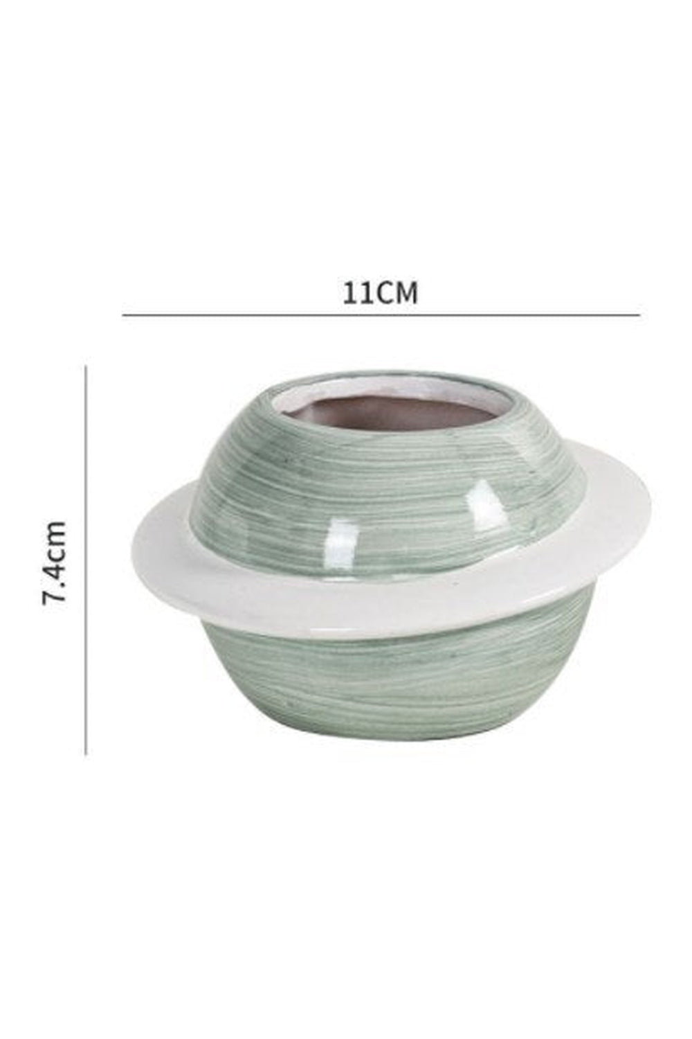 Motif ceramic pot for succulents