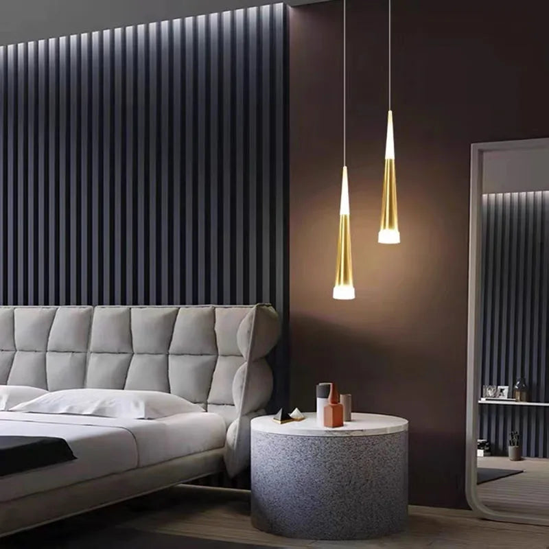 Nordic LED Pendant Light – Long Hanging Wire Chandelier for Bedroom, Living Room, Dining Room and Office – Modern Home Decor Light Source