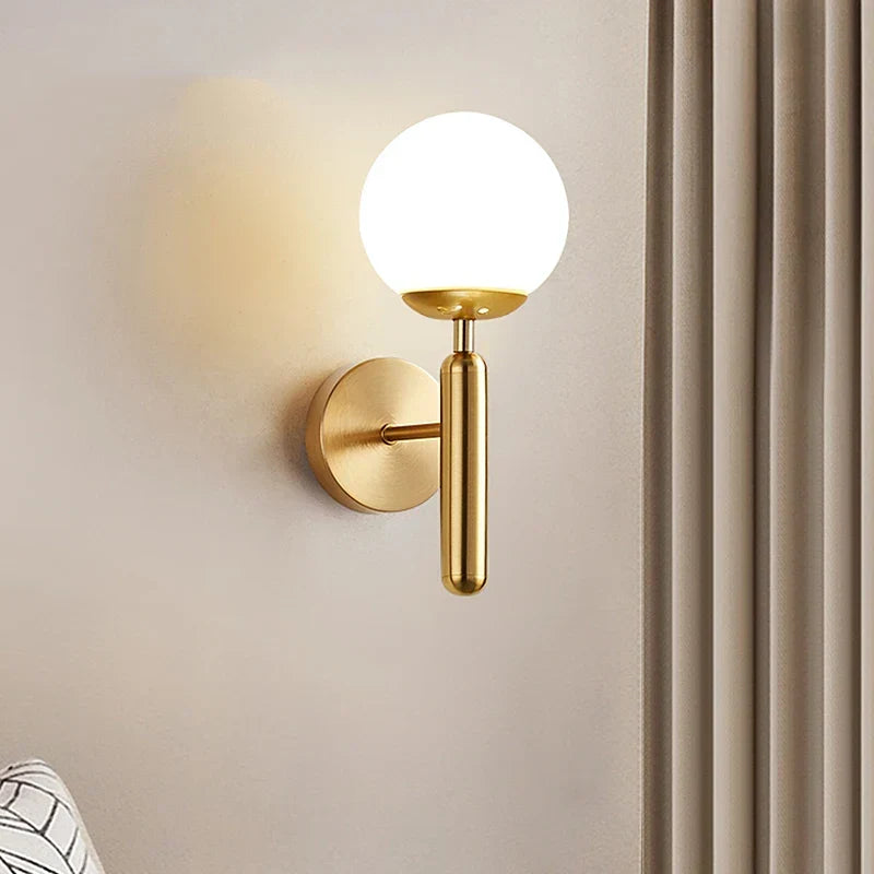 Modern LED Wall Lamp – Interior Wall Lamp for Hotel, Bathroom, Bedroom, Living Room, Hall & Corridor, E27 Three-Color Adjustable, AC Powered