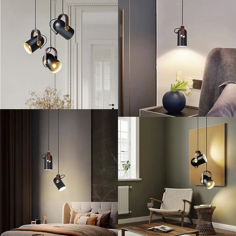 Modern swivel pendant lamp – Adjustable metal pendant lamp for bedroom, living room, dining room or kitchen