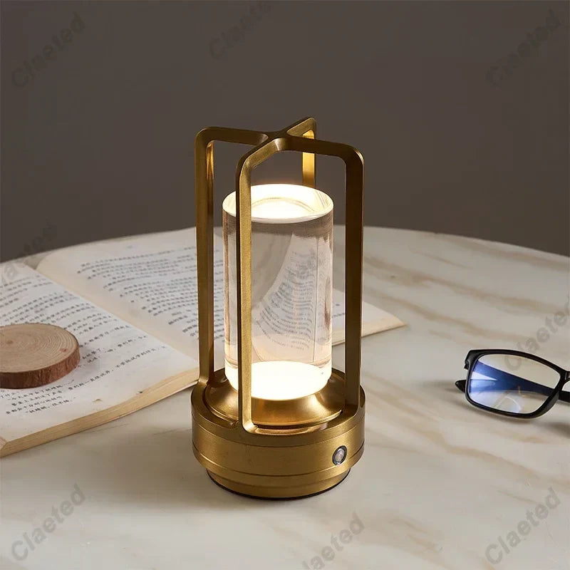 LED Wireless Table Lamp | Industrial Style, Rechargeable & Portable Lighting for Indoor & Outdoor Use