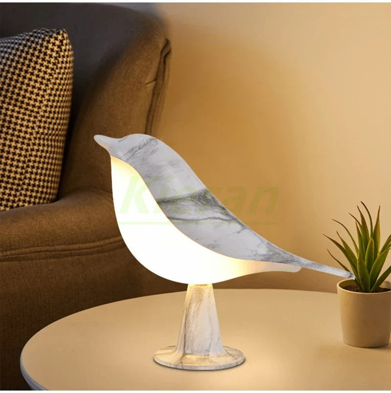 Modern LED Bird Desk Lamp – Touch Control, 6-10W LED Light for Bedroom, Study Room, and Living Room – Stylish Magpie Design for Home Decoration