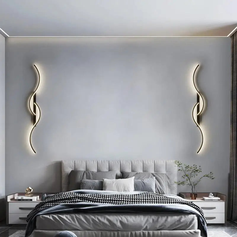 Modern LED Wall Lamp - Contemporary Wall Lamp for Living Room, Bedroom, Dining Room and Hall - Up and Down Lighting, Dimmable, Touch Switch, Interior Decoration