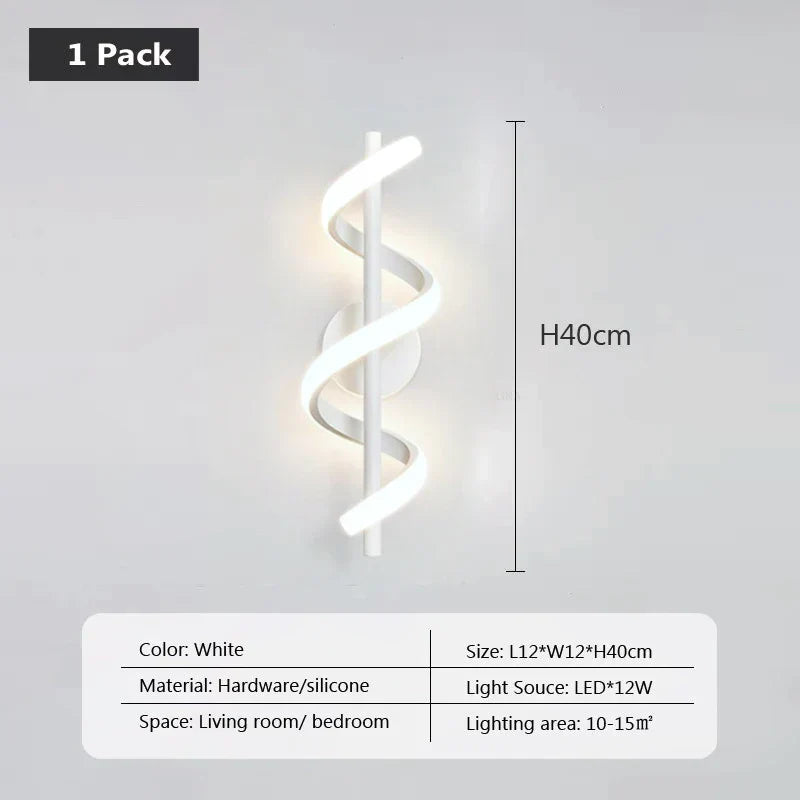 Modern LED wall lamp - Sleek Scandinavian design for bedroom, living room and more