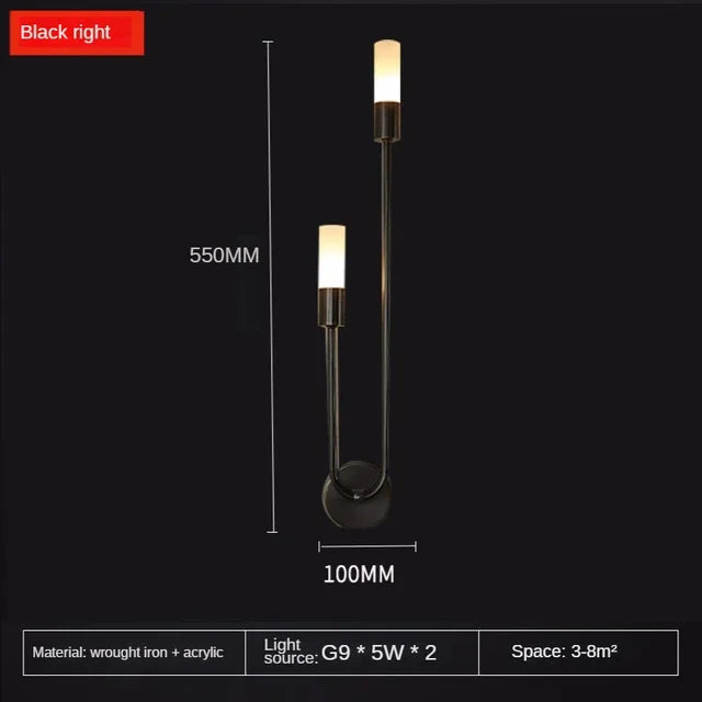 Modern Golden LED Wall Lamp – Nordic Wall Lamp for Living Room, Bedroom, Kitchen, and Hall Decor