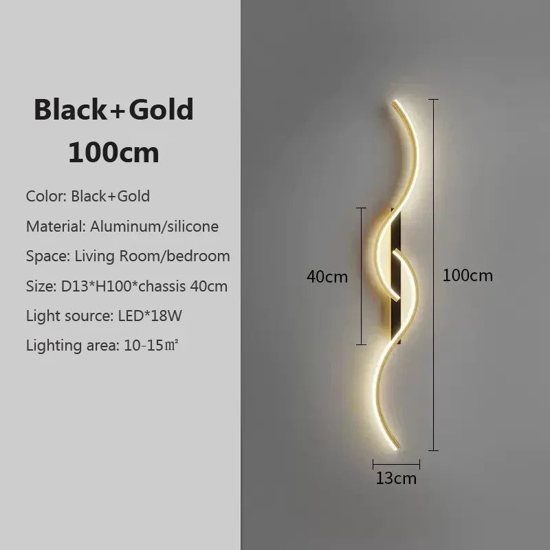 Modern LED Wall Lamp - Contemporary Wall Lamp for Living Room, Bedroom, Dining Room and Hall - Up and Down Lighting, Dimmable, Touch Switch, Interior Decoration