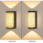 Modern waterproof LED outdoor wall lamp - Crystal wall lamp for garden, patio, and door lighting