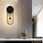 Modern LED Clock Wall Lamp – Stylish Wall-Mounted Lamp for Bedroom, Living Room and Home Decoration