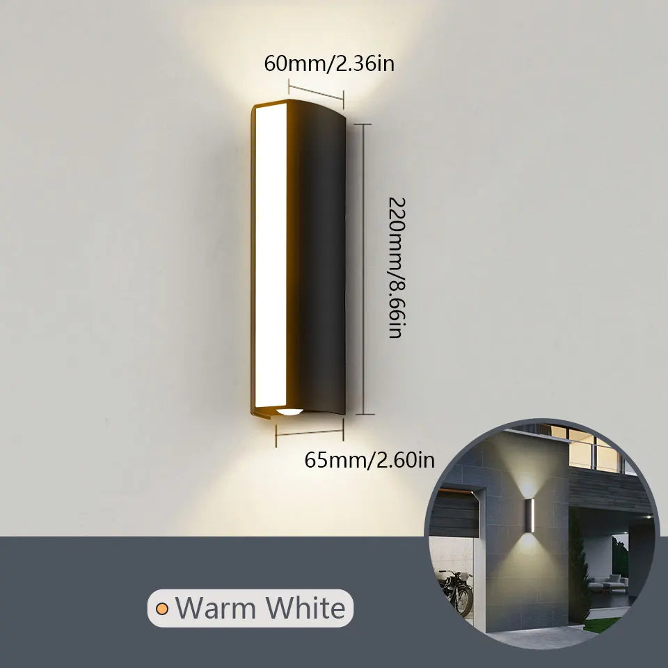Modern Long LED Wall Lamp - Waterproof Outdoor Motion Sensor Light, IP66 Rating, AC 85-265V, for Garden, Patio and Outdoor Decoration