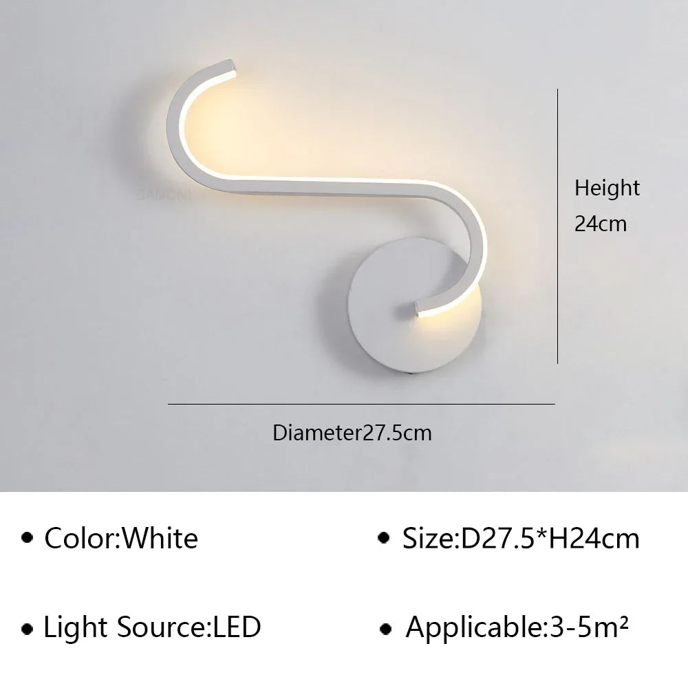 Modern LED Wall Lamp Nightstand Sconces - Interior Lighting Fixture for Living Room, Bedroom, Hotel