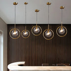 Modern glass pendant lamps for bedroom nightstand bathroom pendant lamps ceiling lamps hotel restaurant decoration ring