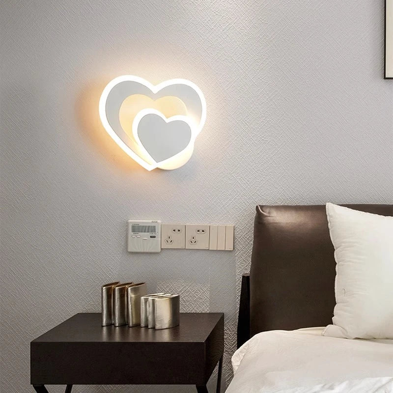 Modern LED Heart-shaped Wall Lamp