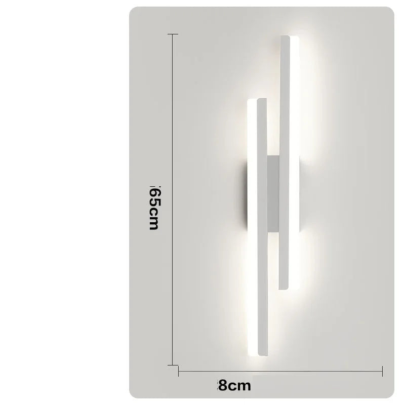 Modern LED wall lamp with copper pipe and acrylic shade