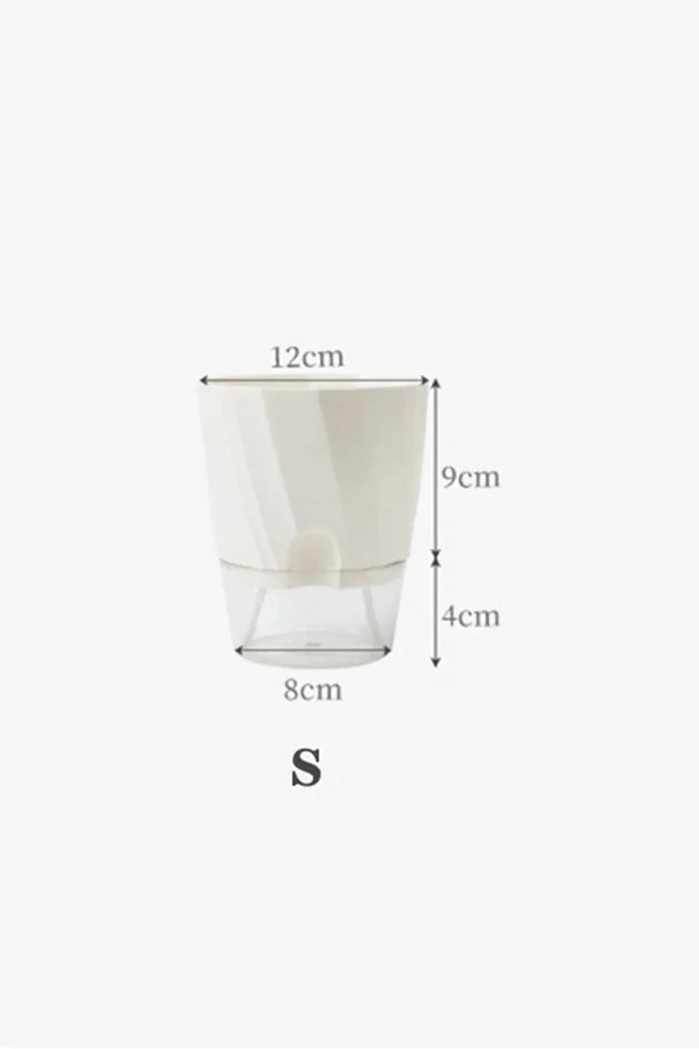 Transparent office plant pot