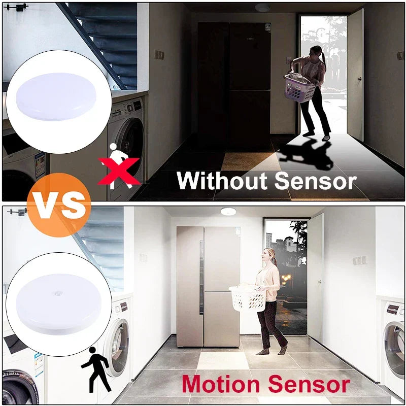 LED PIR motion sensor ceiling lamp - modern lighting for bedroom, living room, staircase lighting