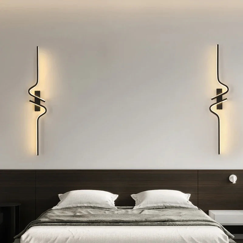 Modern Minimalist Stripes LED Wall Lamp Bedroom Lighting for Nightstand Wall Lamp LED Light Living Room TV Sofa Background Wall Lamp