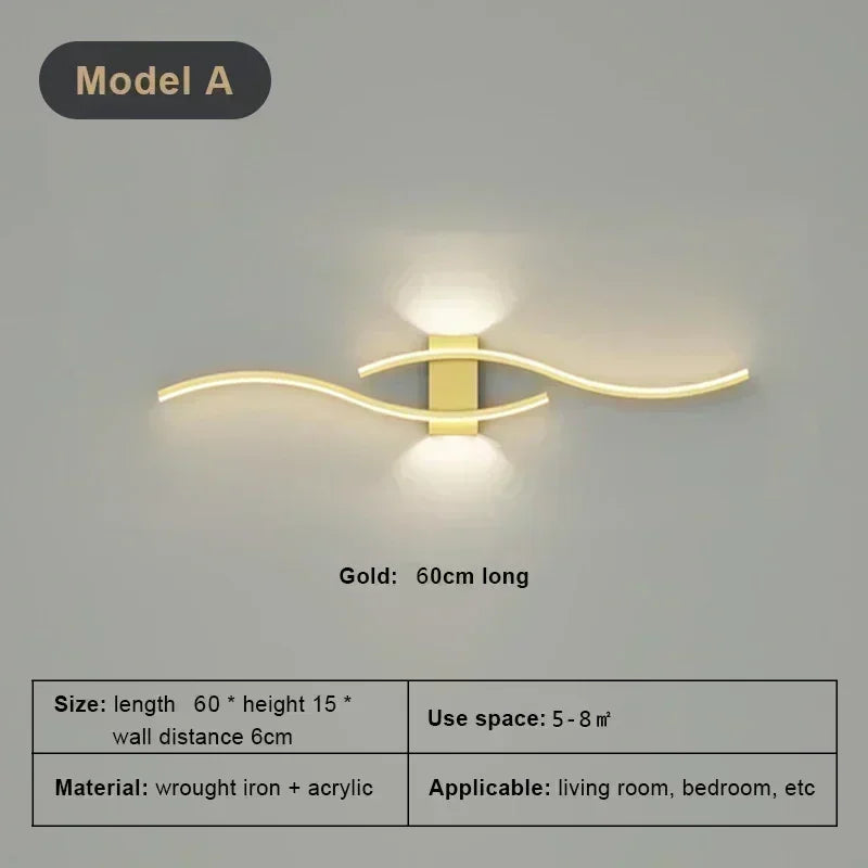 Modern LED Wall Lamp – Wall Lamp for Living Room, Bedroom and Hallway – Stylish Indoor Lighting