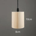 Modern wooden pendant lamp - Nordic style solid wood lamp for living room, bedroom, bar and restaurant, E27 lamp base