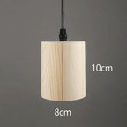 Modern wooden pendant lamp - Nordic style solid wood lamp for living room, bedroom, bar and restaurant, E27 lamp base