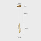 Nordic LED Pendant Lamp – Modern Pendant Lamp for Living Room, Bedroom, Dining Table and Hallway – Golden Acrylic Lamp Shades, Interior Decoration