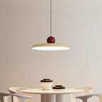 Nordic Cream Fly Plate Pendant Lamp – Modern LED Light for living room, bedroom, and restaurant, 20/30cm