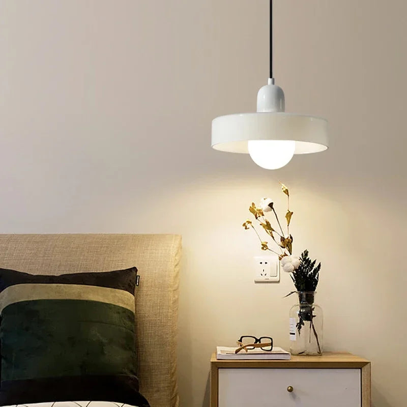 Nordic Glass Pendant Light – Modern LED Hanging Lamp for Living Room, Bedroom, Dining Room and Bar, 3 Candy Colors
