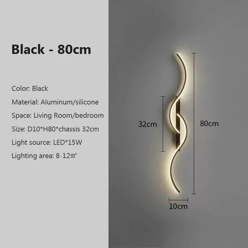 Modern LED Wall Lamp - Contemporary Wall Lamp for Living Room, Bedroom, Dining Room and Hall - Up and Down Lighting, Dimmable, Touch Switch, Interior Decoration