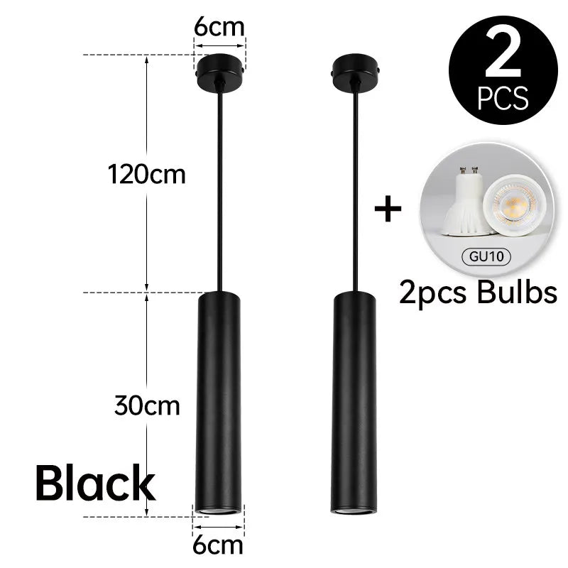 Modern LED Pendant Lamp – Sleek Cylindrical Pendant Lamp for Kitchen, Living Room, and Bedroom Decor