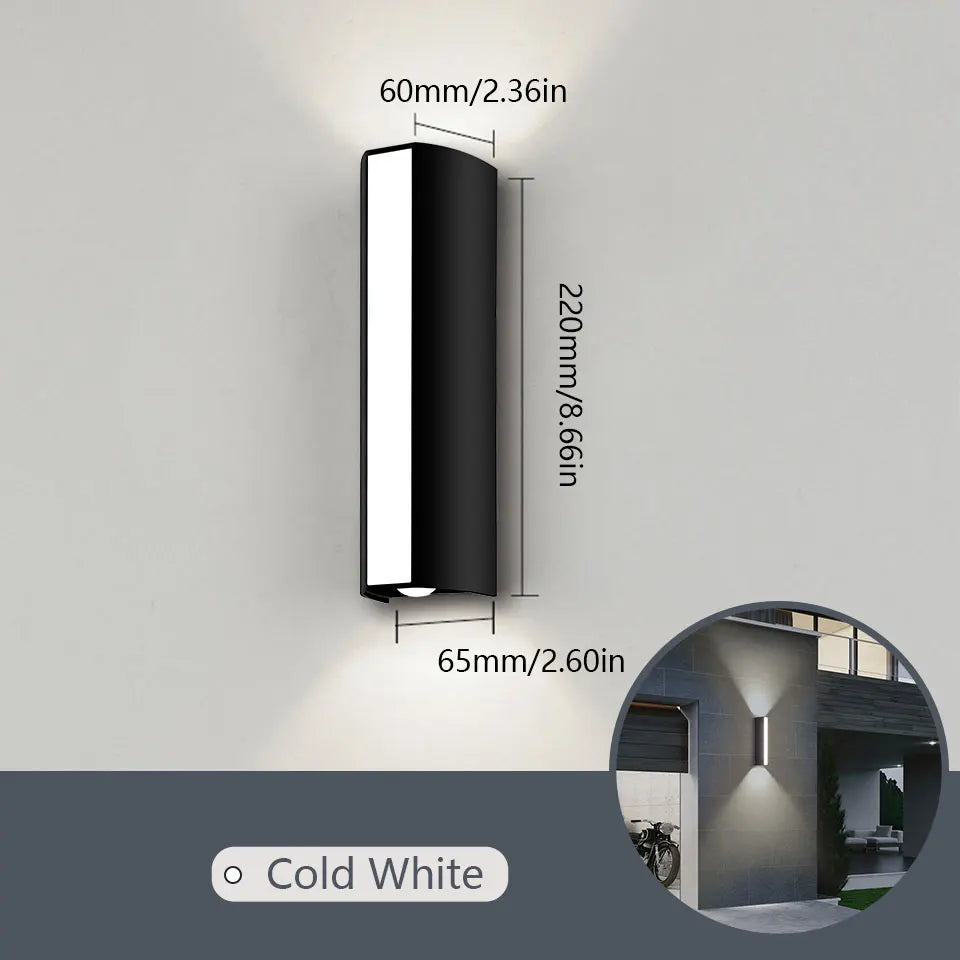 Modern Long LED Wall Lamp - Waterproof Outdoor Motion Sensor Light, IP66 Rating, AC 85-265V, for Garden, Patio and Outdoor Decoration
