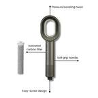 AquaGlow Beauty Filter Showerhead – High pressure, water-saving and purified showering – round handheld model