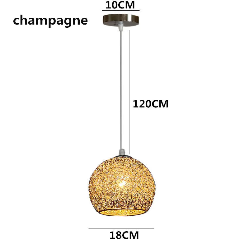 Modern Colorful Round Pendant Light – E27 LED Pendant Lamp for Bedroom, Living Room, Café and Restaurant