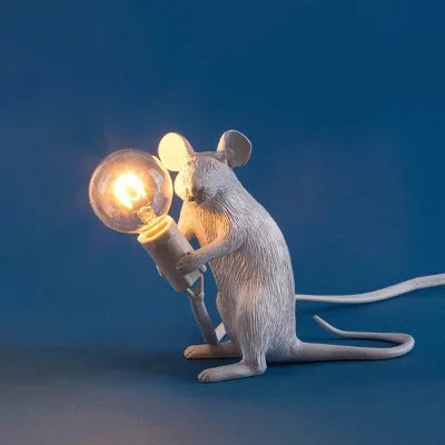Modern USB Mouse Lamp LED Night Light – Creative Animal Shape Nightstand Lamp for Home Decor, Bedroom and Desktop Lighting