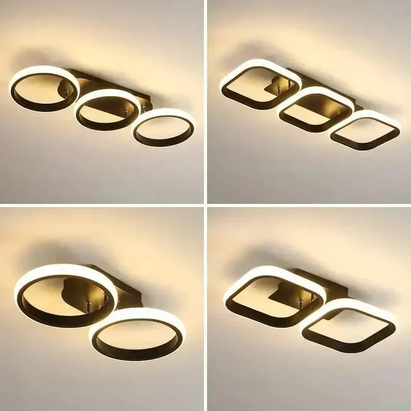 Modern LED ceiling lamp chandelier – Stylish multi-headed ring lamp for bedroom, living room, hallway, dining room and interiors