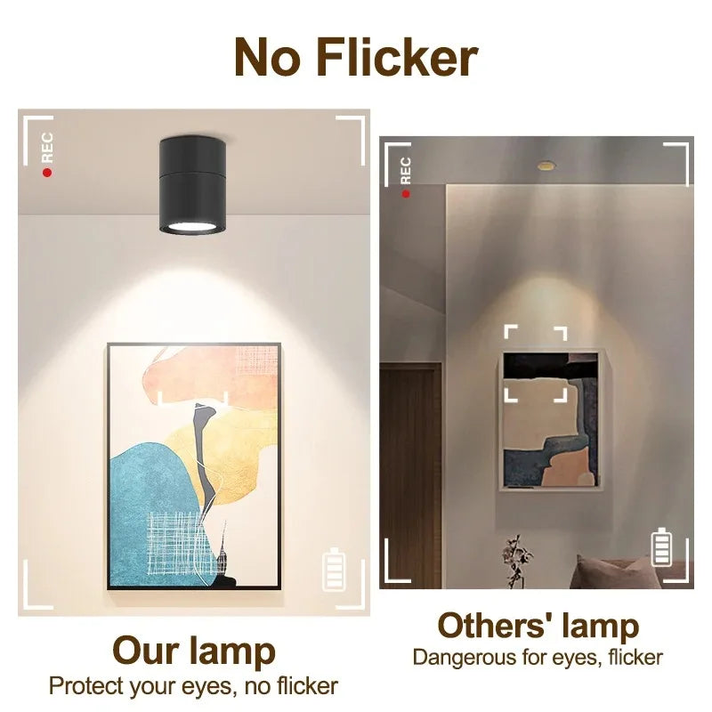 Modern LED Wall Lamp - Round Surface Mounted Recessed Light with Neutral, Cool, and Warm Light Options for Kitchen, Bedroom, Dining Room, and More