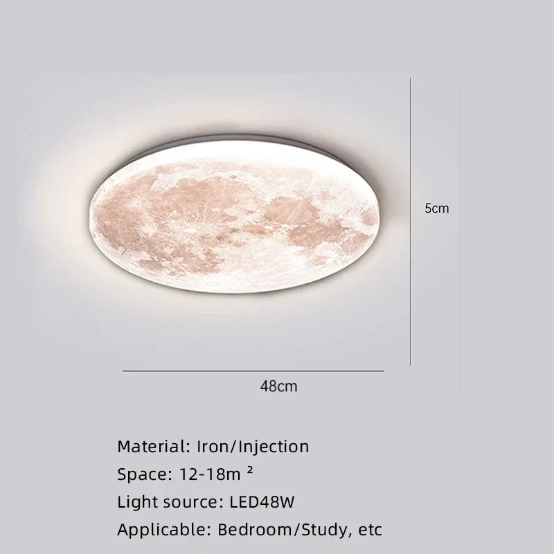 Ceiling lamp Artistic Modern Moon surface